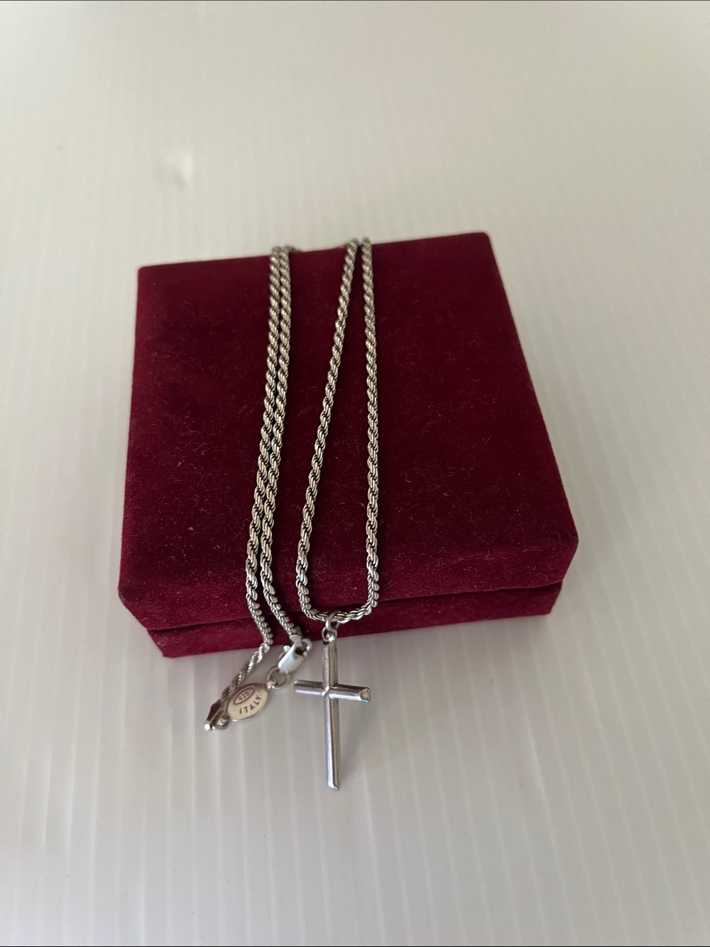 Vintage 925 Sterling Silver Rope Chain Necklace